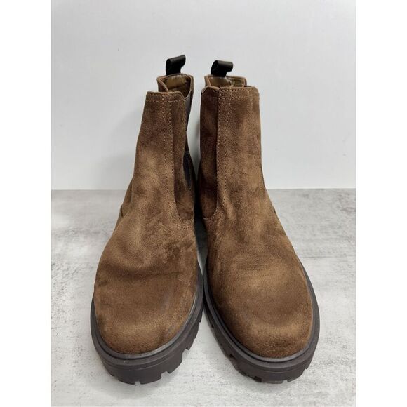 Nine West Boots Size 9 Brown Chelsea Lug Sole Booties NEW - Picture 4 of 7